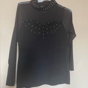 Black beaded sweater. Very dressy